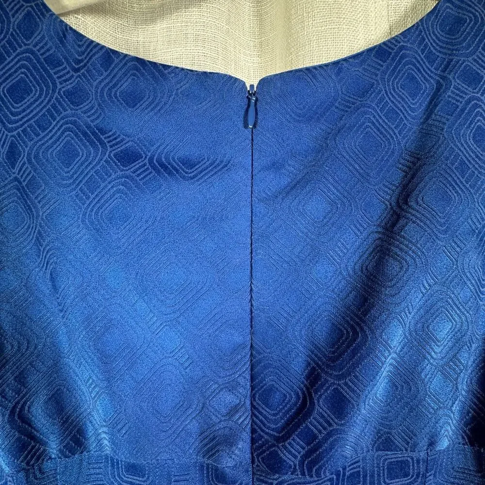 Retro Rabbit Rabbit Rabbit Dress Sz 14W Mod Geometeric Shift - Picture 5 of 8